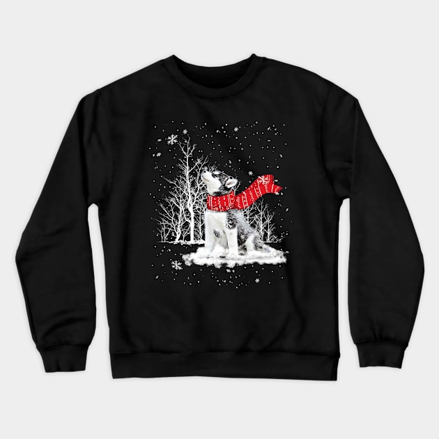 I Loves My Siberian Husky Christmas Crewneck Sweatshirt by wheeleripjm